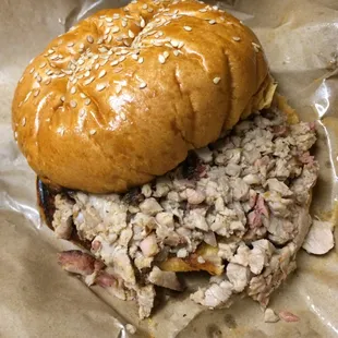 Chopped pork sandwich