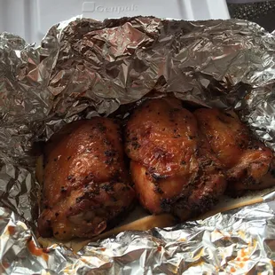 Tennessee smoked chicken thighs.