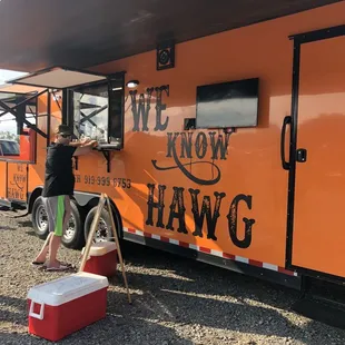 Outside of the truck