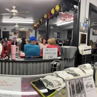 The dining area behind the cashier