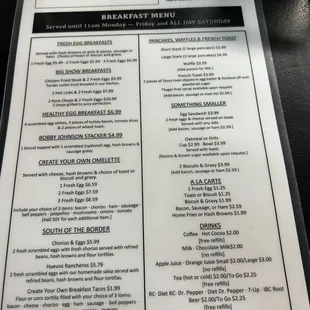 Breakfast Menu - 1/6/2024