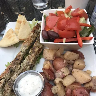 Chicken Breast Souvlaki Platter