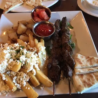 Angus Beef Souvlaki Platter