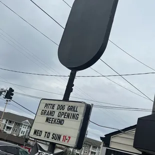 a sign for a restaurant
