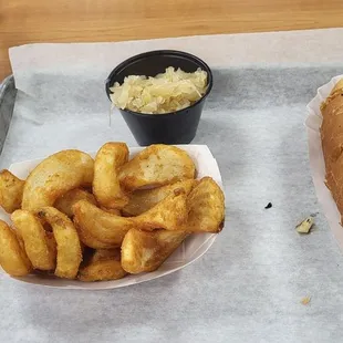 Pittie dog combo meal along with a cheesecake brownie.  Yum!!