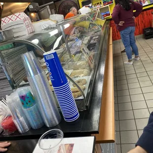 a woman ordering food