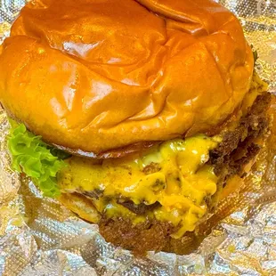 Pitts-Burger with American cheese