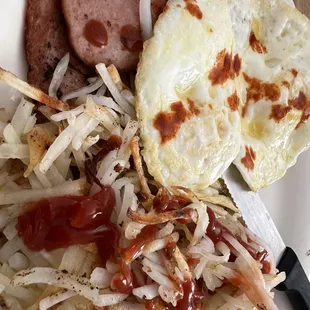 spam, eggs and hashbrowns.