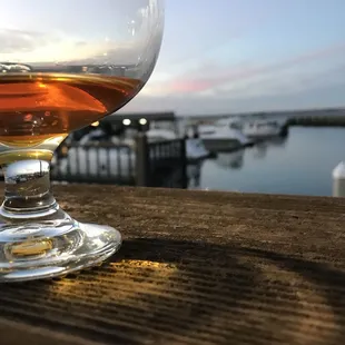 a glass of brandy