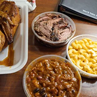 a variety of food items