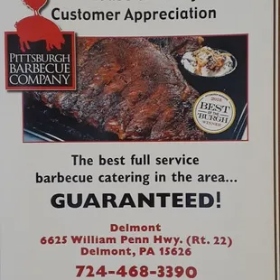 a restaurant advertisement
