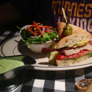 Knife and Fork Chicken Club Sandwich