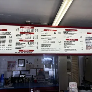 Full menu