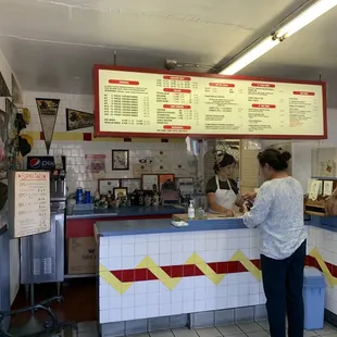 a woman ordering food