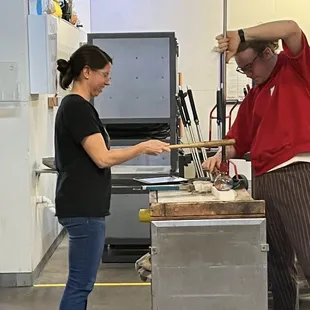 Tapping the ornament off