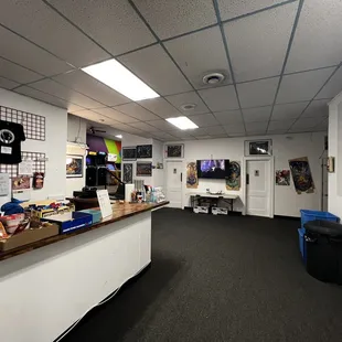 Front desk and snack bar