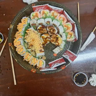 sashimi, sushi, sushi and sashimi, food