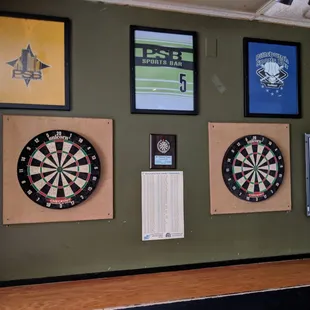 darts and darts on the wall