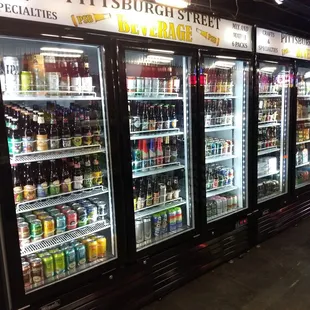 a row of refrigerators