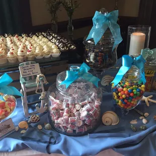 Beach themed dessert bar