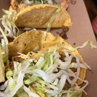 Tacos: beef &amp; Chicken