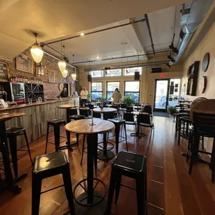 the bar and dining area