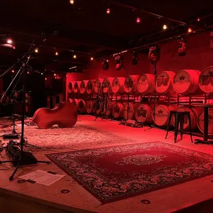 a stage set up for a concert