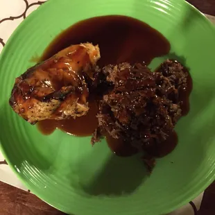 Brisket and chicken.