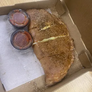 Medium cheese calzone- Mexium folks. Could feed 3 easy