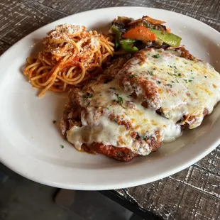 Veal parmagiana meal (test plate).