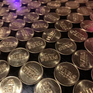 a pile of coins