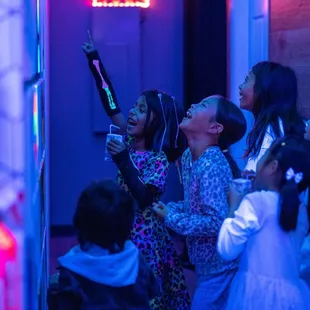 Taking in the venue immediately before the party