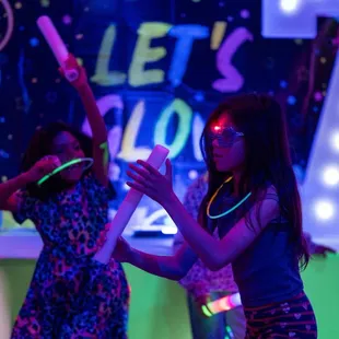 Glow-in-the-dark dance party
