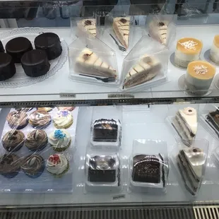 a variety of desserts
