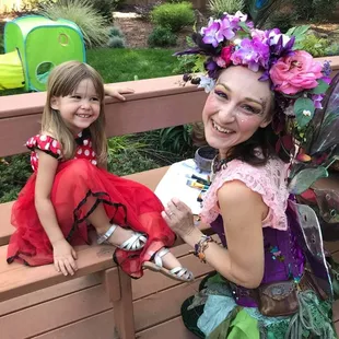 Young human admires Pixie