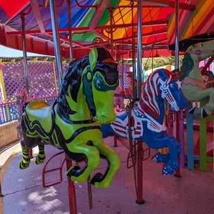 Hulk and Captain America horses