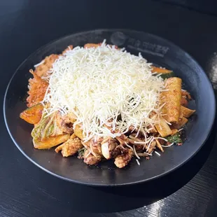 Mala xiang guo with cheese add on top.