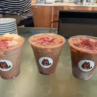 Iced Ube White Chocolate Dopo Panna Latte