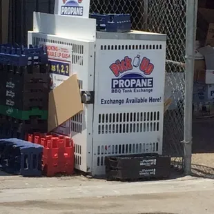 a pile of boxes and crates