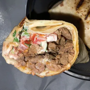 Inside shawarma