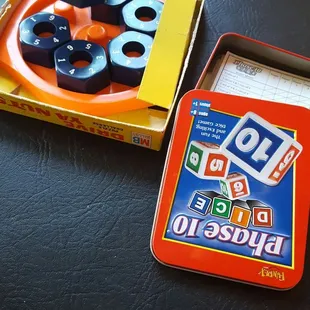 Fun little games scattered throughout the tables to keep you entertained while you wait.