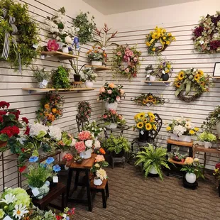 Beautiful silk flower arrangements maid by Sherry&apos;s Silks.