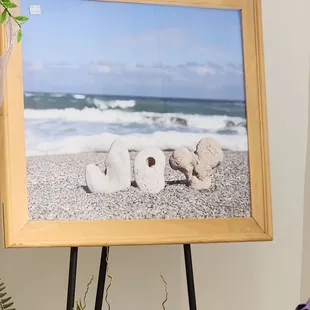 Photo of stones found at the beach  made by Debbie.