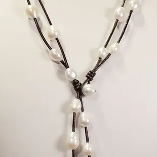 Barb Barbee Jewelry at Pizazz has a great selection of leather and pearl jewelry.
