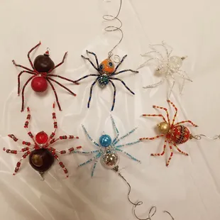 Christmas spiders 
Each comes with 
3 stories and hanger included with each spider.