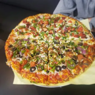 Indian Style Veggie Pizza