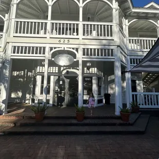 Outside entrance and seating area