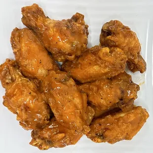 chicken wings on a white plate