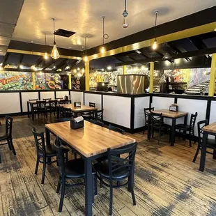  the interior of a restaurant