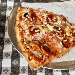 Pepperoni and mushrooms